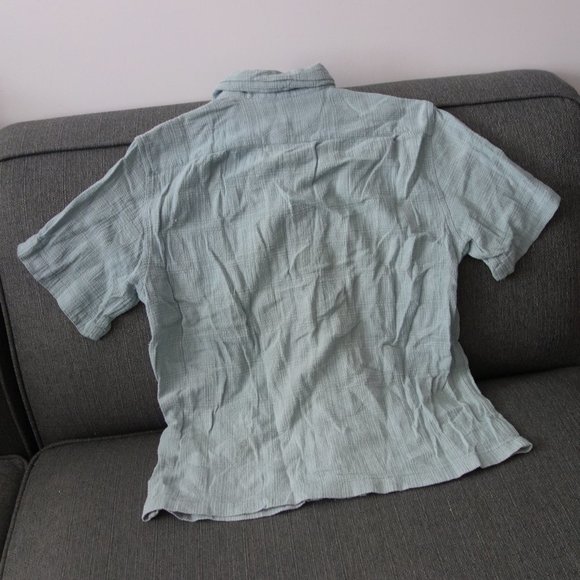 Diesel StyleLabTurquoise Button Down Short Sleeve Shirt Size S - Picture 10 of 13